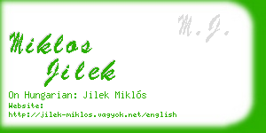 miklos jilek business card